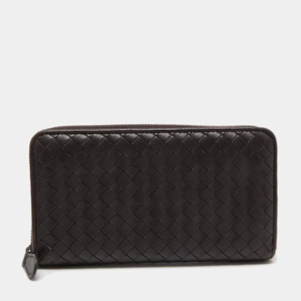 Authentic Bottega Veneta Intrecciato Leather Zip Around Continental Wall… - Picture 8 of 13